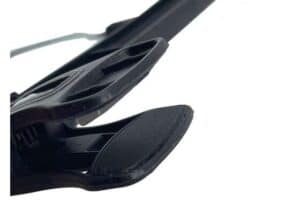 Recycled Black 12" Pinch Grip Extra Cushion Bottom Hanger