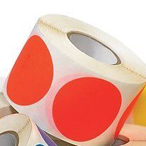 Round Color Labels 3" Fluorescent